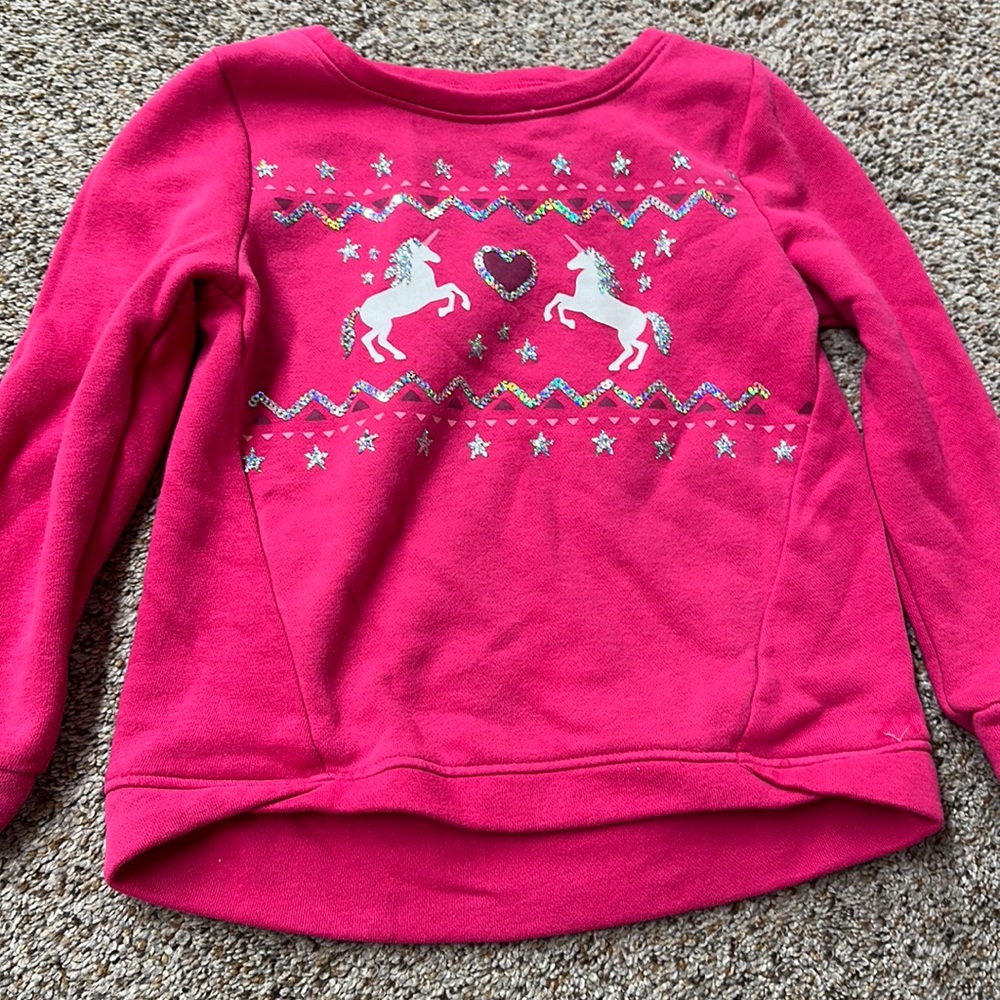 Unicorn sweatshirt size 4